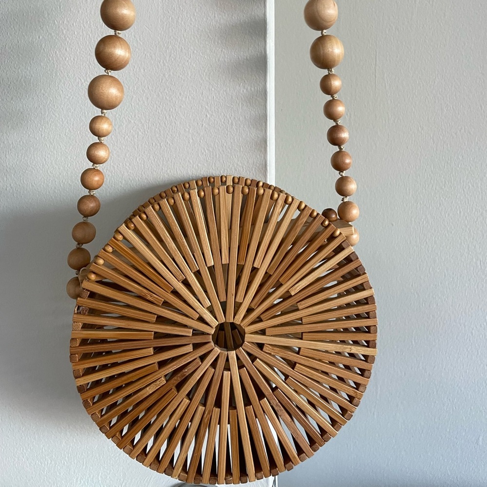Cult Gaia wooden bag worn only once